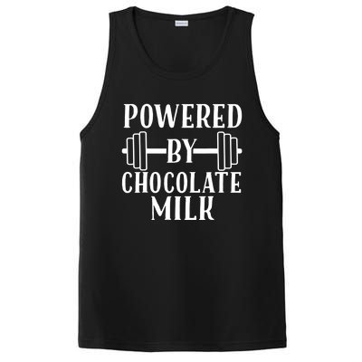 Powered By Chocolate Milk Gift Funny Weight Lifting Gift PosiCharge Competitor Tank