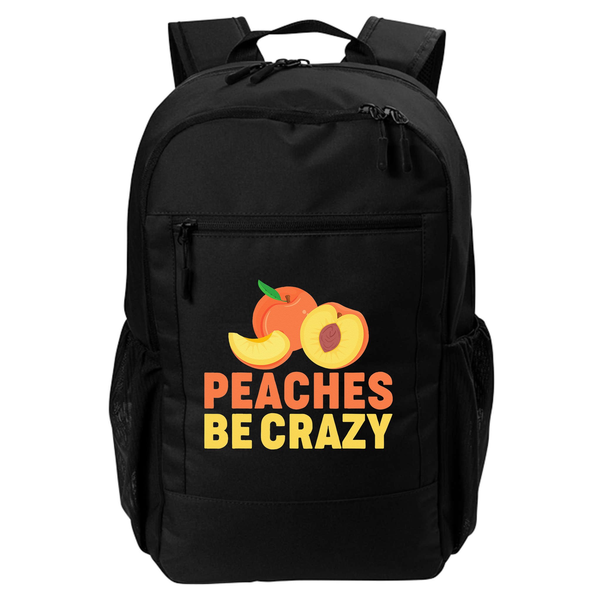 Peaches Be Crazy Funny Peach Pun Fruit Georgia Iced Tea Backpack