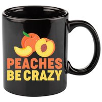 Peaches Be Crazy Funny Peach Pun Fruit Georgia Iced Tea 11oz C Handle Ceramic Mug