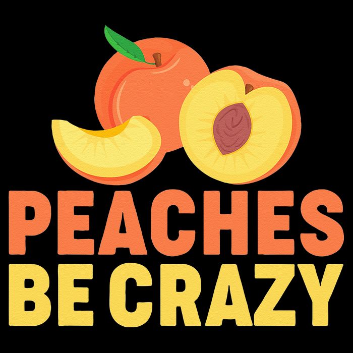 Peaches Be Crazy Funny Peach Pun Fruit Georgia Iced Tea 16 in Basic Backpack
