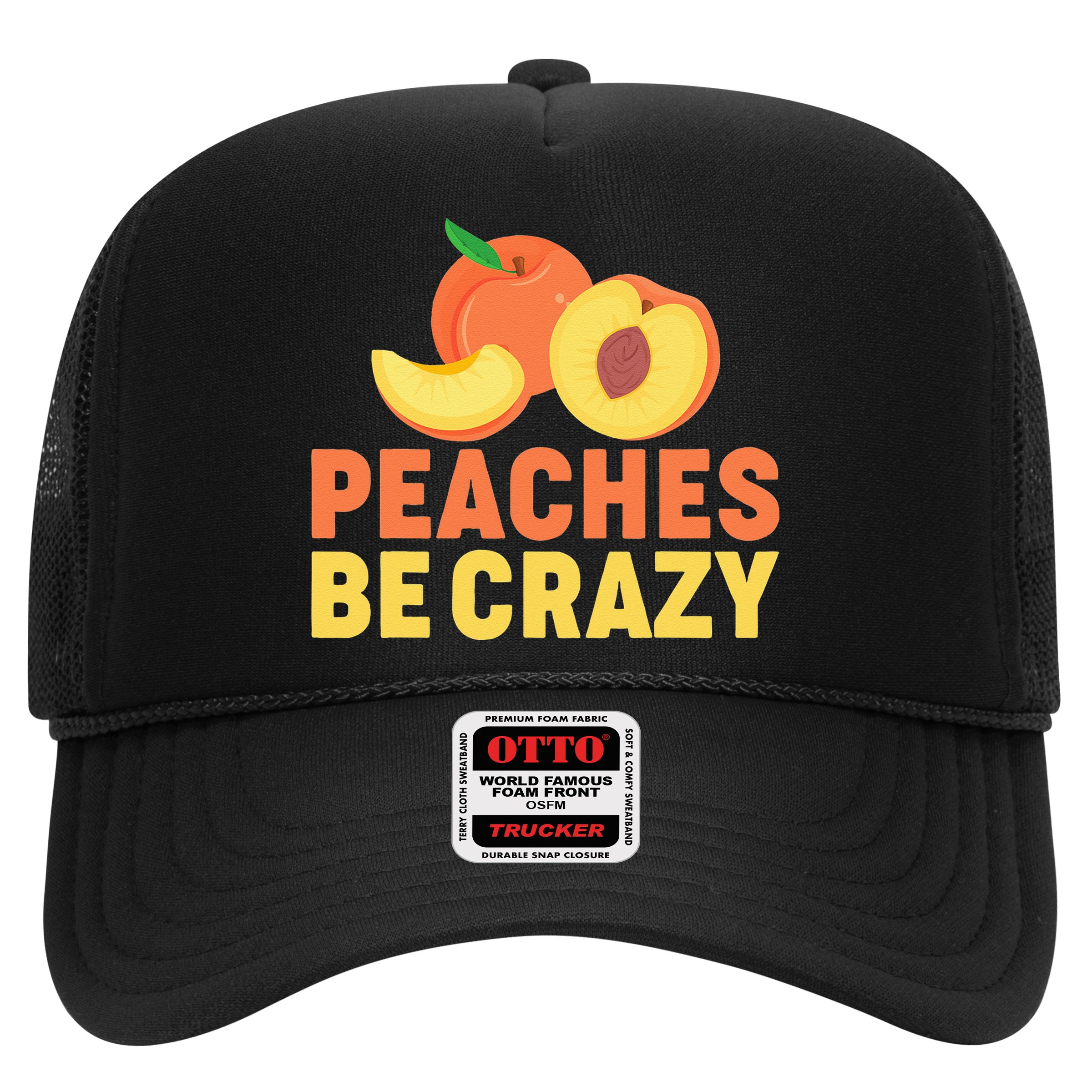Peaches Be Crazy Funny Peach Pun Fruit Georgia Iced Tea Hat