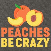 Peaches Be Crazy Funny Peach Pun Fruit Georgia Iced Tea Cotton Canvas Backpack