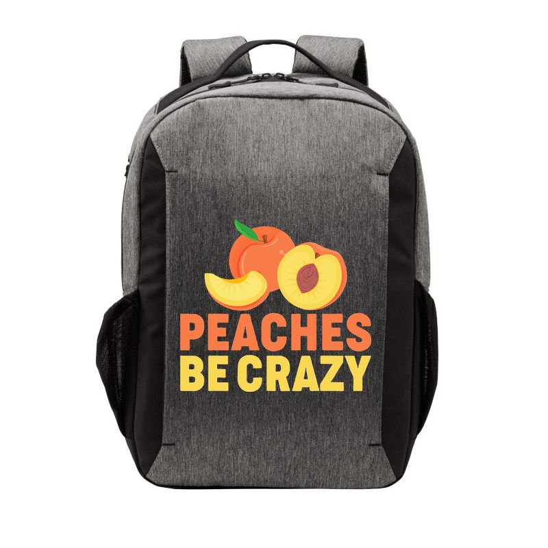 Peaches Be Crazy Funny Peach Pun Fruit Georgia Iced Tea Vector Backpack