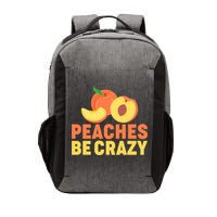 Peaches Be Crazy Funny Peach Pun Fruit Georgia Iced Tea Vector Backpack