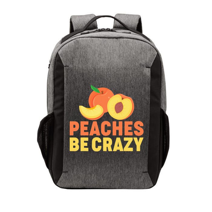 Peaches Be Crazy Funny Peach Pun Fruit Georgia Iced Tea Vector Backpack