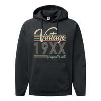 Personalize Birthday Custom Year Retro Vintage Performance Fleece Hoodie