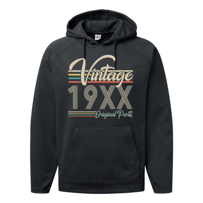 Personalize Birthday Custom Year Retro Vintage Performance Fleece Hoodie