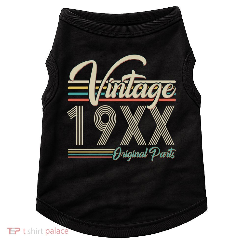 Personalize Birthday Custom Year Retro Vintage Doggie Tank