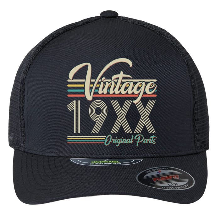 Personalize Birthday Custom Year Retro Vintage Flexfit Unipanel Trucker Cap