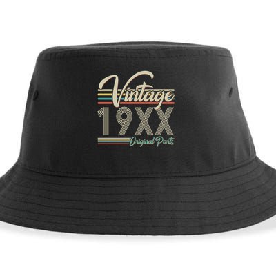 Personalize Birthday Custom Year Retro Vintage Sustainable Bucket Hat