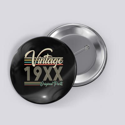 Personalize Birthday Custom Year Retro Vintage Button