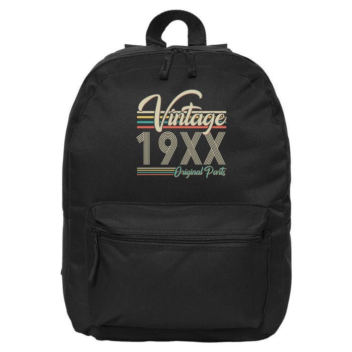 Personalize Birthday Custom Year Retro Vintage 16 in Basic Backpack