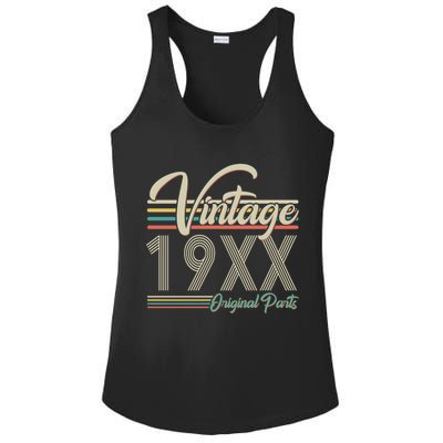 Personalize Birthday Custom Year Retro Vintage Ladies PosiCharge Competitor Racerback Tank