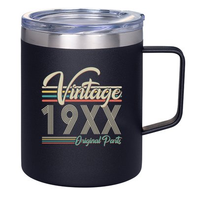 Personalize Birthday Custom Year Retro Vintage 12oz Stainless Steel Coffee Mug