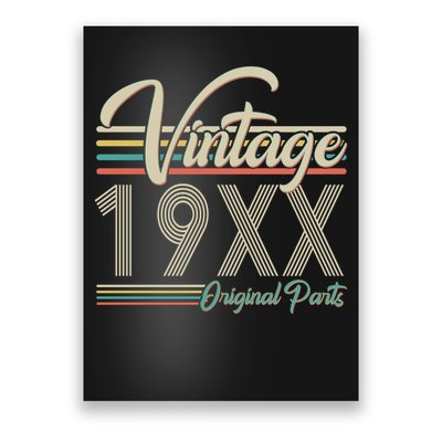 Personalize Birthday Custom Year Retro Vintage Poster