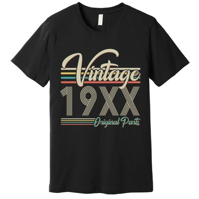 Personalize Birthday Custom Year Retro Vintage Premium T-Shirt