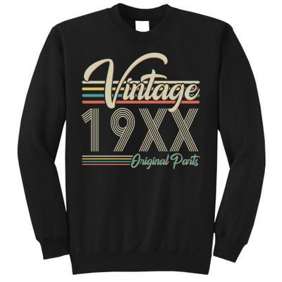 Personalize Birthday Custom Year Retro Vintage Tall Sweatshirt