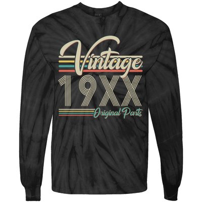 Personalize Birthday Custom Year Retro Vintage Tie-Dye Long Sleeve Shirt