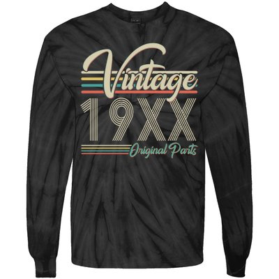 Personalize Birthday Custom Year Retro Vintage Tie-Dye Long Sleeve Shirt