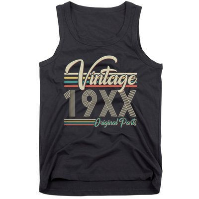 Personalize Birthday Custom Year Retro Vintage Tank Top