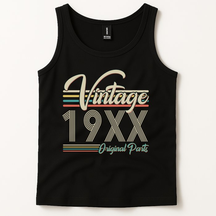 Personalize Birthday Custom Year Retro Vintage Tank Top