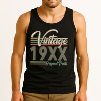 Personalize Birthday Custom Year Retro Vintage Tank Top