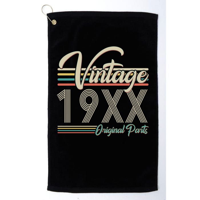 Personalize Birthday Custom Year Retro Vintage Golf Towel