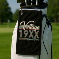 Personalize Birthday Custom Year Retro Vintage Golf Towel