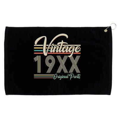 Personalize Birthday Custom Year Retro Vintage Grommeted Golf Towel