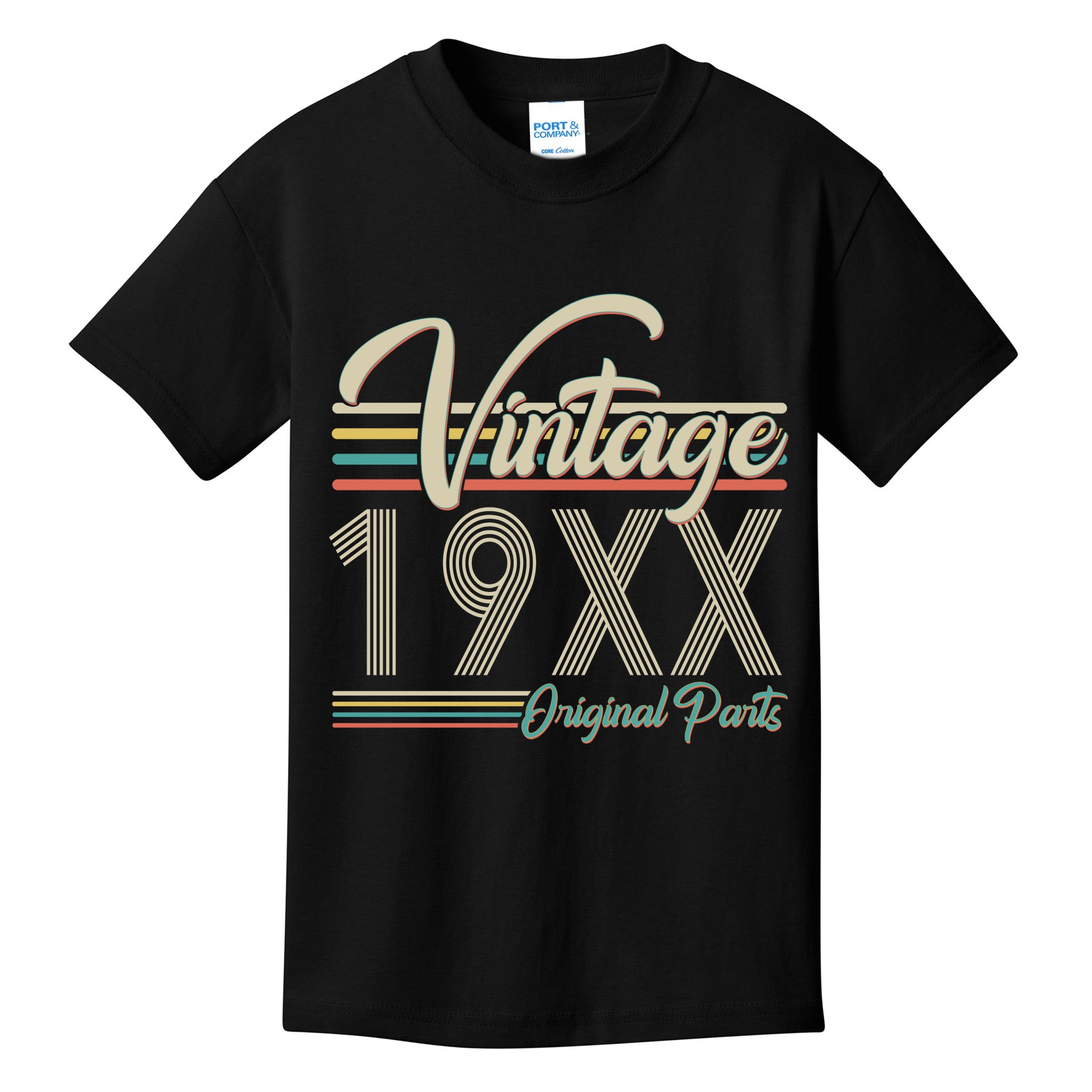 Personalize Birthday Custom Year Retro Vintage Kids T-Shirt