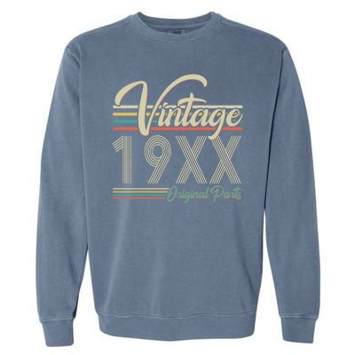 Personalize Birthday Custom Year Retro Vintage Garment-Dyed Sweatshirt