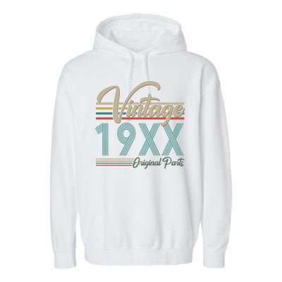 Personalize Birthday Custom Year Retro Vintage Garment-Dyed Fleece Hoodie