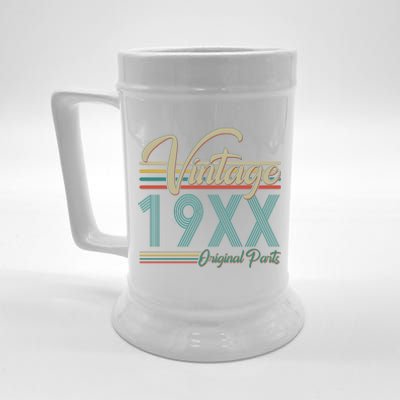 Personalize Birthday Custom Year Retro Vintage Beer Stein