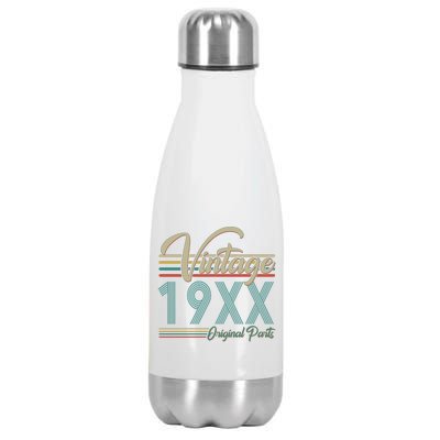 Personalize Birthday Custom Year Retro Vintage Stainless Steel Insulated Water Bottle