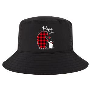 Papa Bear Christmas Pajama Red Plaid Buffalo Family Cool Comfort Performance Bucket Hat