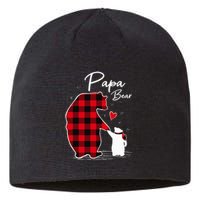 Papa Bear Christmas Pajama Red Plaid Buffalo Family Sustainable Beanie