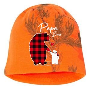 Papa Bear Christmas Pajama Red Plaid Buffalo Family Kati - Camo Knit Beanie