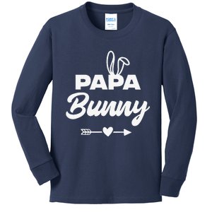 Papa Bunny Cute Matching Easter Pregnancy Announcement Kids Long Sleeve Shirt