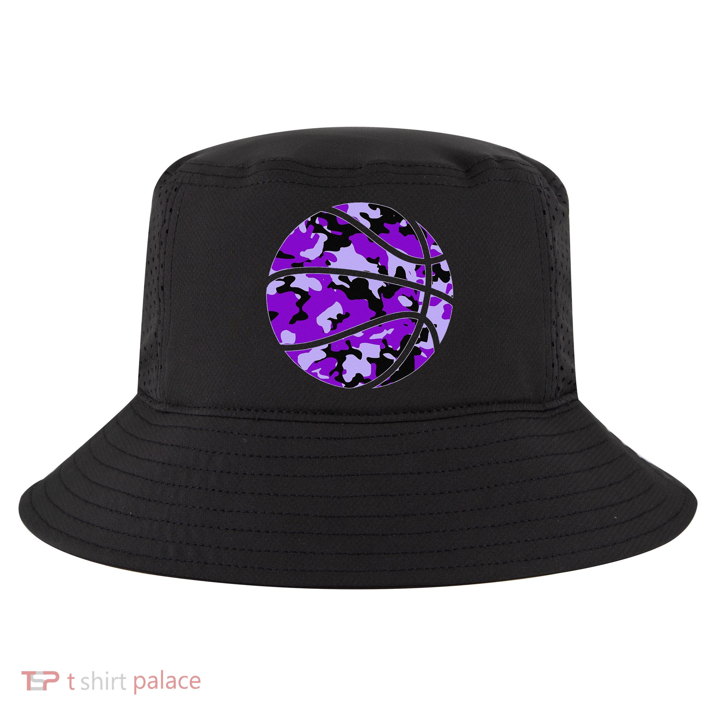 Purple Basketball Camo Purple Camouflage Basketball Cool Comfort Performance Bucket Hat