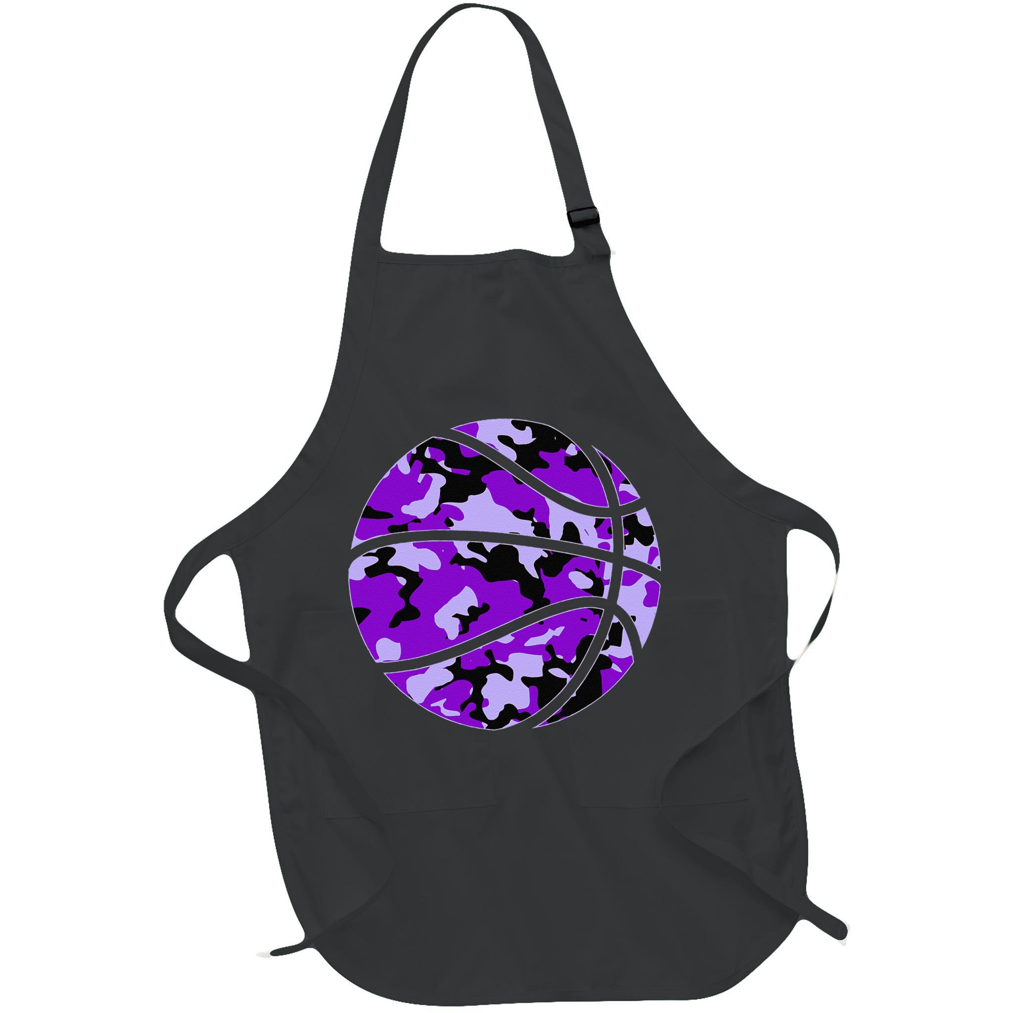 Purple Basketball Camo Purple Camouflage Basketball Apron