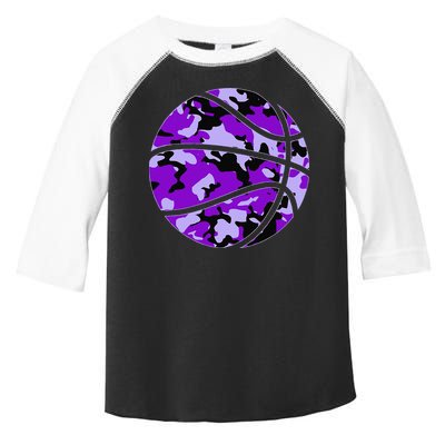 Purple Basketball Camo Purple Camouflage Basketball Toddler Fine Jersey T-Shirt
