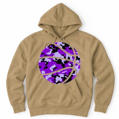 Purple Basketball Camo Purple Camouflage Basketball Hoodie