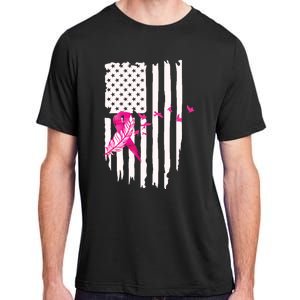 Patriot Breast Cancer Awareness Ribbon With Doves And Feather Gift Adult ChromaSoft Performance T-Shirt