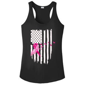 Patriot Breast Cancer Awareness Ribbon With Doves And Feather Gift Ladies PosiCharge Competitor Racerback Tank