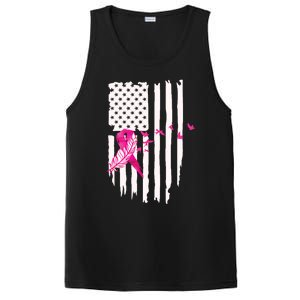 Patriot Breast Cancer Awareness Ribbon With Doves And Feather Gift PosiCharge Competitor Tank