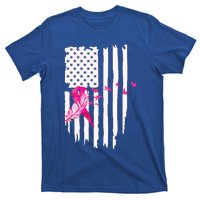 Patriot Breast Cancer Awareness Ribbon With Doves And Feather Gift T-Shirt