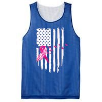 Patriot Breast Cancer Awareness Ribbon With Doves And Feather Gift Mesh Reversible Basketball Jersey Tank