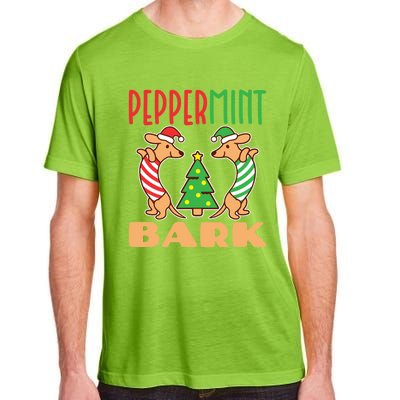 Peppermint Bark Christmas Doxie Dachshund Dog Pun Xmas Cute Gift Adult ChromaSoft Performance T-Shirt