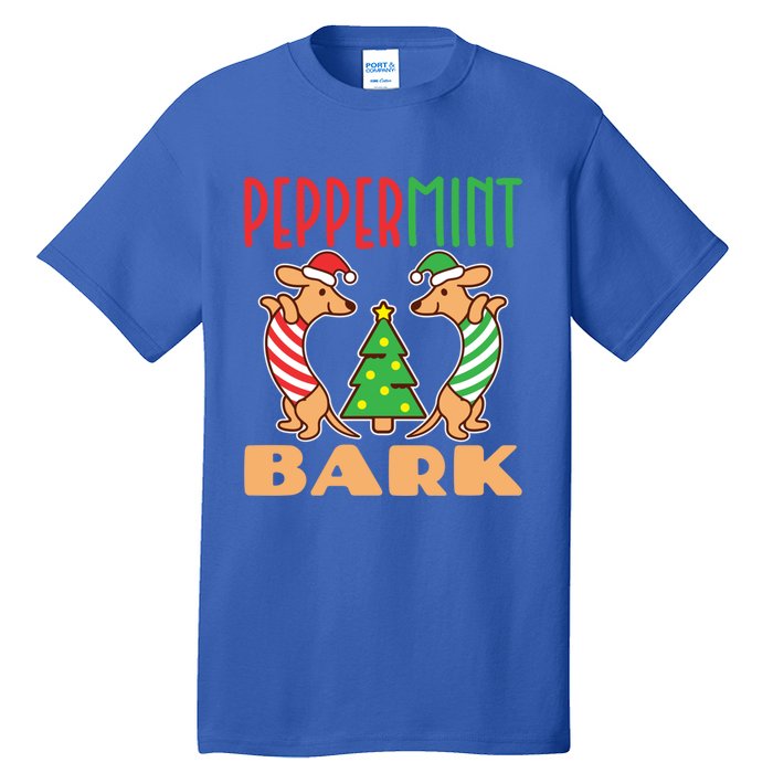 Peppermint Bark Christmas Doxie Dachshund Dog Pun Xmas Cute Gift Tall T-Shirt