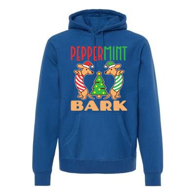 Peppermint Bark Christmas Doxie Dachshund Dog Pun Xmas Cute Gift Premium Hoodie